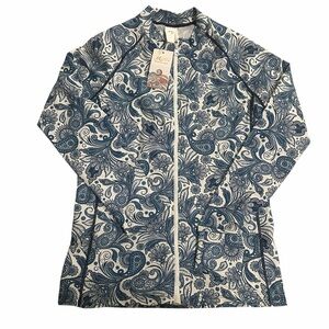 Micosuza/Women's Long Sleeve Rashguard Zip Front Sun Protection/Size: L